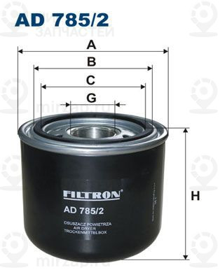 Патрон осушителя воздуха, пневматическая система FILTRON AD7852