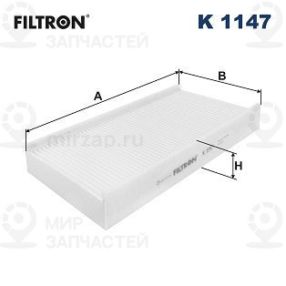 Фильтр, воздух во внутренном пространстве FILTRON K1147