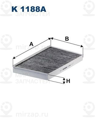 Фильтр, воздух во внутренном пространстве FILTRON K1188A