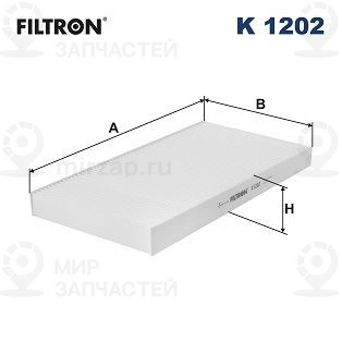 Фильтр, воздух во внутренном пространстве FILTRON K1202