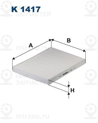 Фильтр, воздух во внутренном пространстве FILTRON K1417