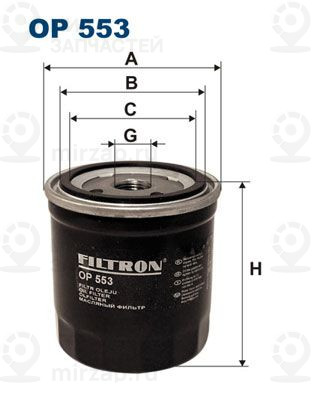 Масляный фильтр FILTRON OP553