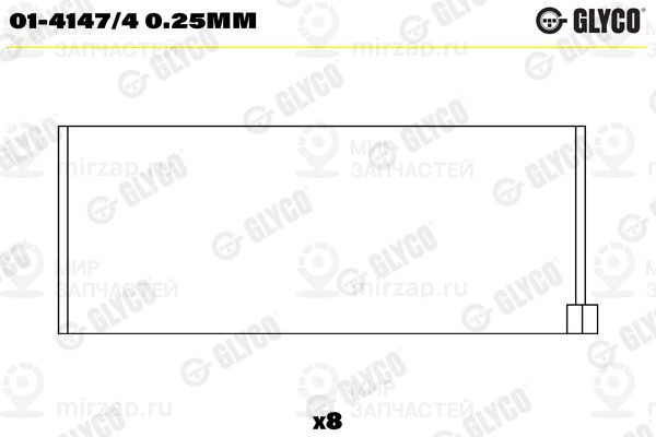 Шатунный подшипник GLYCO 0141474025MM