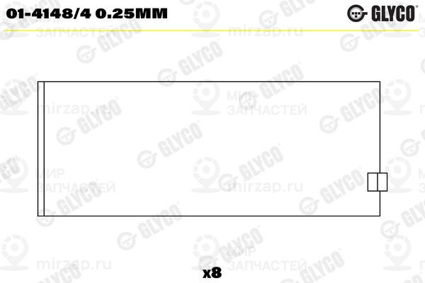 Шатунный подшипник GLYCO 0141484025MM