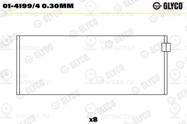 Шатунный подшипник GLYCO 0141994030MM