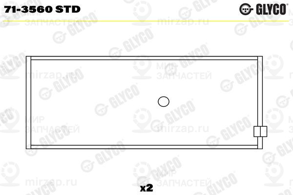 Шатунный подшипник GLYCO 713560STD