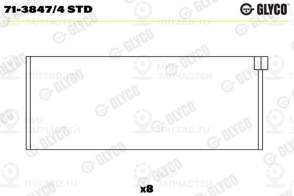 Шатунный подшипник GLYCO 7138474STD