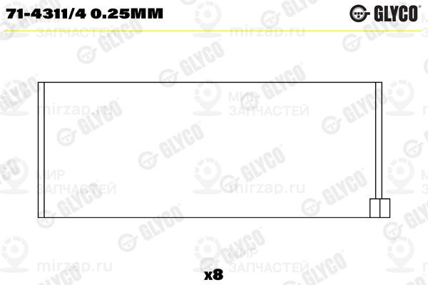 Запчасть GLYCO 7143114025MM