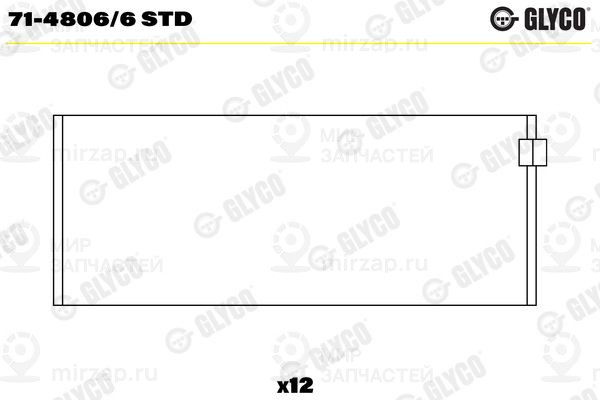 Шатунный подшипник GLYCO 7148066STD