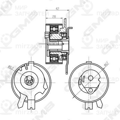 Натяжной ролик, ремень ГРМ GMB GTB0360