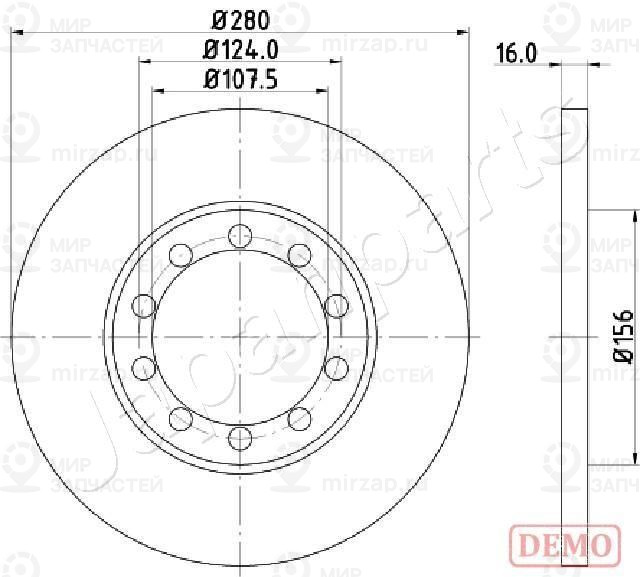 Тормозной диск JAPANPARTS DP0314C