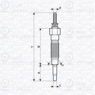 Свеча накаливания MAGNETI MARELLI 062900132304