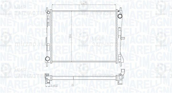 Радиатор, охлаждение двигателя MAGNETI MARELLI 350213165300
