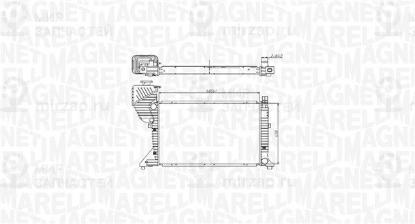 Радиатор, охлаждение двигателя MAGNETI MARELLI 350213177400