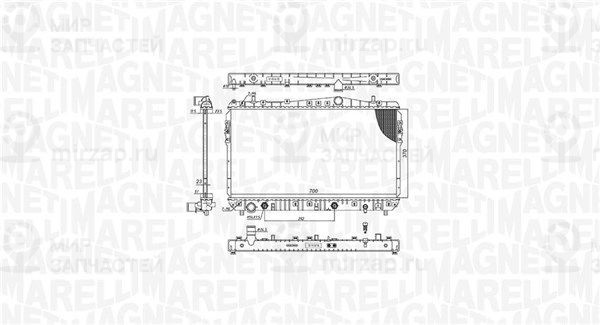 Радиатор, охлаждение двигателя MAGNETI MARELLI 350213197500