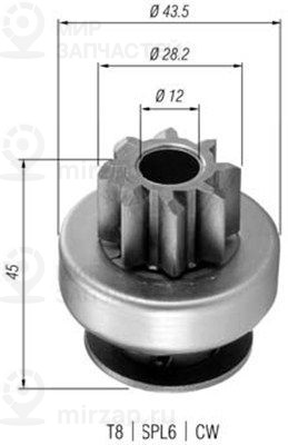 Ведущая шестерня, стартер MAGNETI MARELLI 940113020362