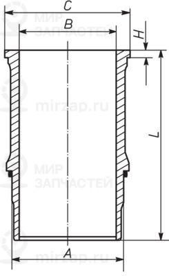 Гильза цилиндра MAHLE 227WN6501