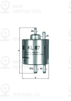 Топливный фильтр MAHLE KL87
