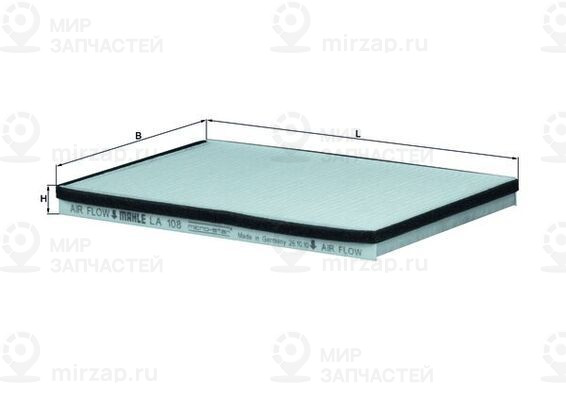 Фильтр, воздух во внутренном пространстве MAHLE LA108