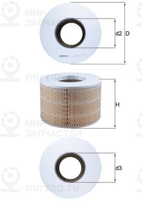 Воздушный фильтр MAHLE LX1140