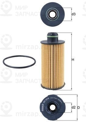 Масляный фильтр MAHLE OX1219D