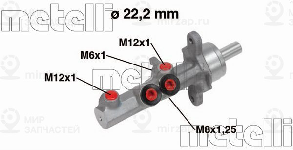 Главный тормозной цилиндр METELLI 050721
