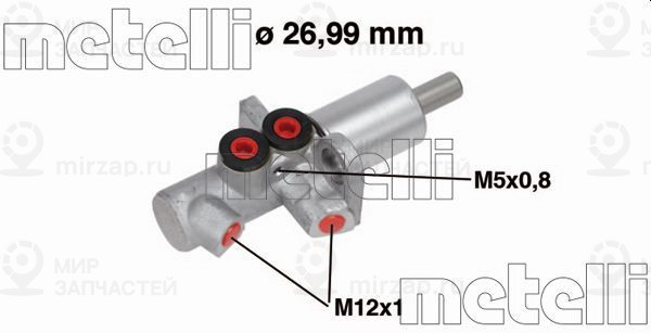 Главный тормозной цилиндр METELLI 050733