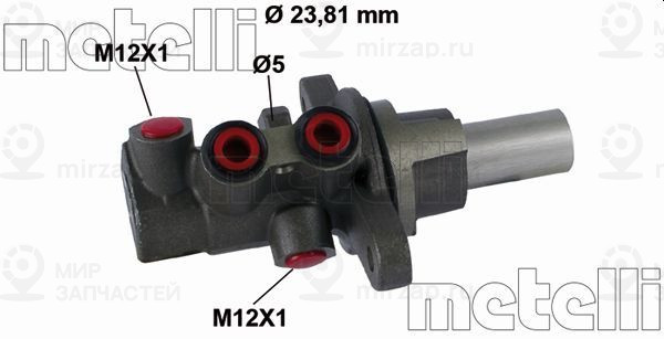 Главный тормозной цилиндр METELLI 050796