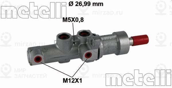 Главный тормозной цилиндр METELLI 050867