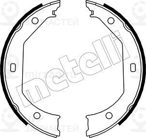 Комплект тормозных колодок, стояночная тормозная система METELLI 530017