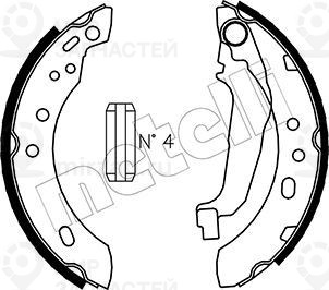 Комплект тормозных колодок METELLI 530284