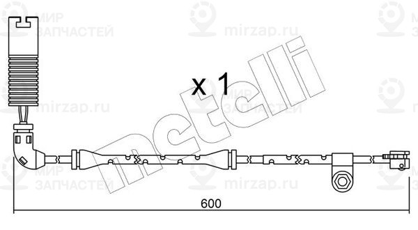 Сигнализатор, износ тормозных колодок METELLI SU112