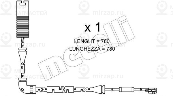 Сигнализатор, износ тормозных колодок METELLI SU153
