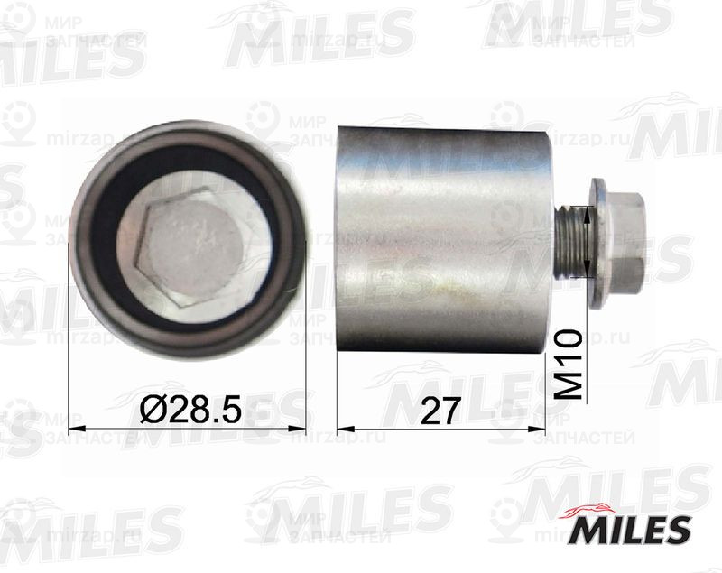Паразитный / Ведущий ролик, зубчатый ремень MILES AG02034