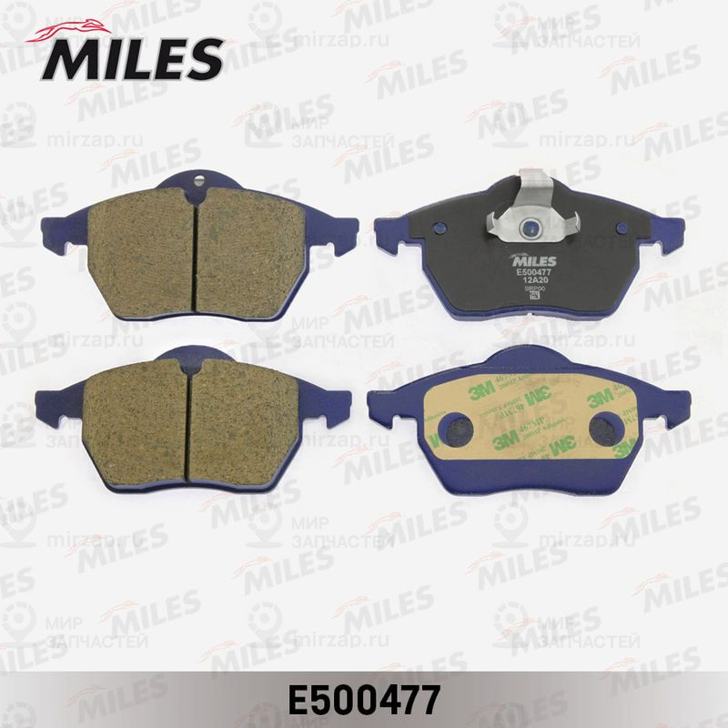 Комплект тормозных колодок, дисковый тормоз MILES E500477
