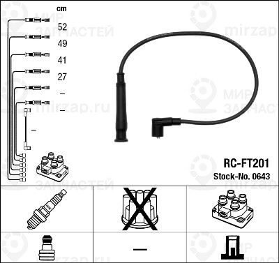 Комплект проводов зажигания NGK 0643