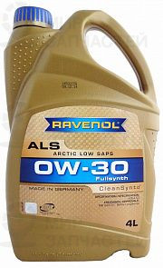 RAVENOL Arctic Low SAPS ALS 0W-30 4 л. RAVENOL 111113700401999