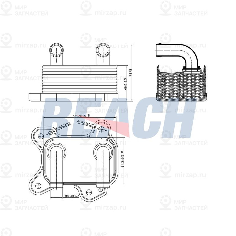 Радиатор масла двигателя REACH 12410149