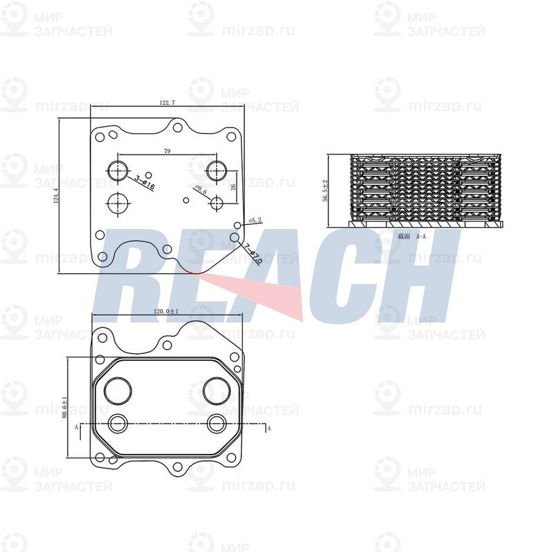 Радиатор масла двигателя REACH 12411048