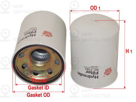Фильтр, система рабочей гидравлики SAKURA HC7101