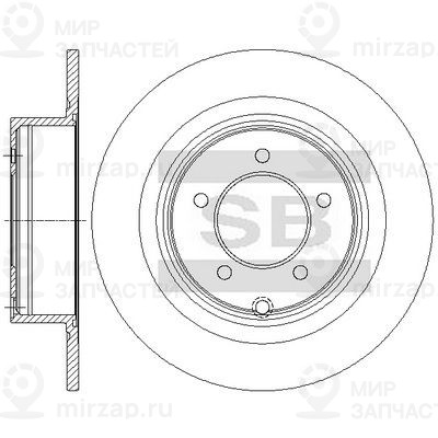 Тормозной диск SANGSIN SD4372