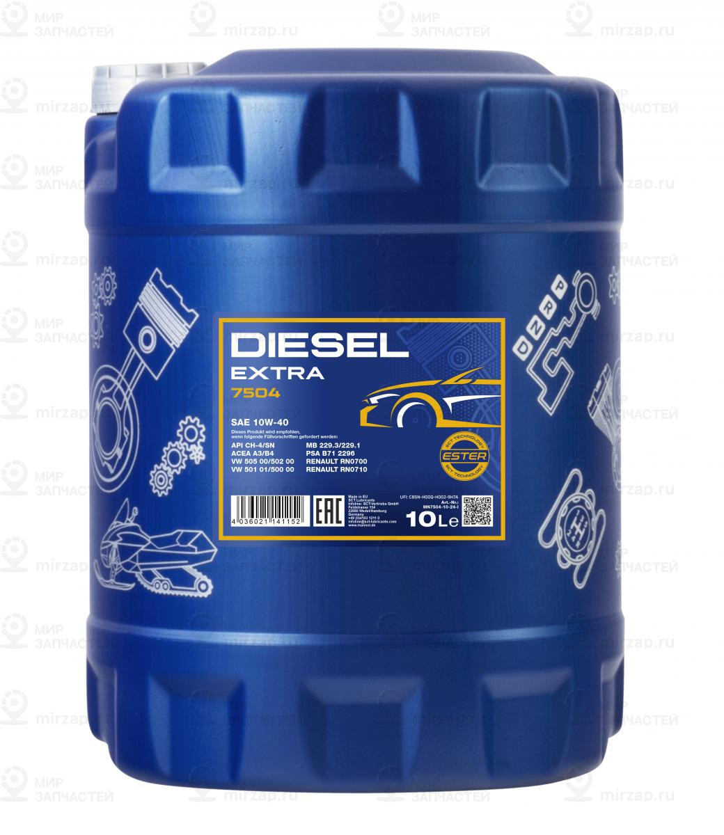 Diesel Extra 10W40 Ch-4/Sl 10Л. SCT Germany MN750410