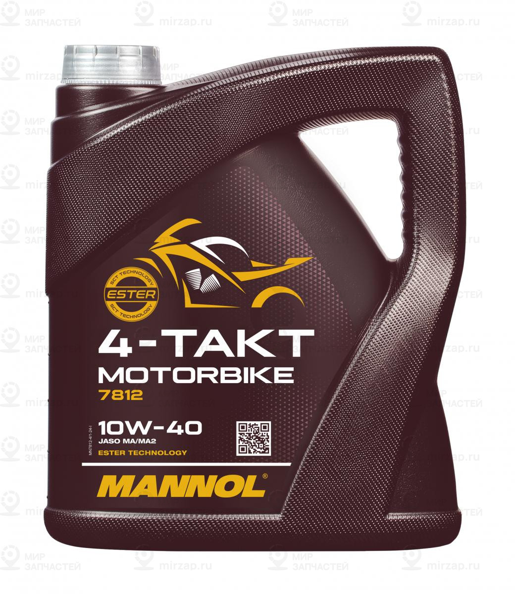7812-4 Motorbike Масло Моторное 4-Tакт 10W40 Синтетическое 4Л SCT Germany MN78124