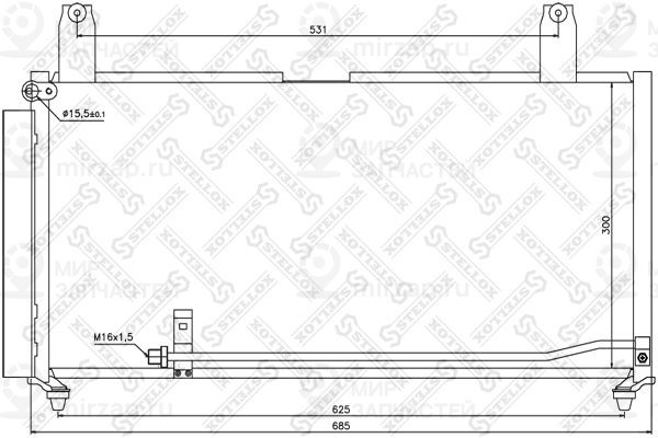 Конденсатор, кондиционер STELLOX 1045526SX