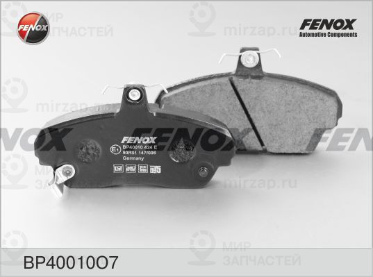 Комплект тормозных колодок, дисковый тормоз FENOX BP40010O7