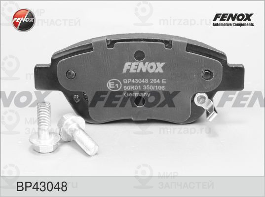 Комплект тормозных колодок, дисковый тормоз FENOX BP43048