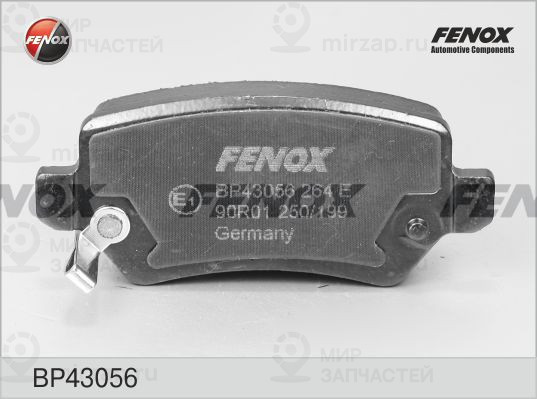 Комплект тормозных колодок, дисковый тормоз FENOX BP43056