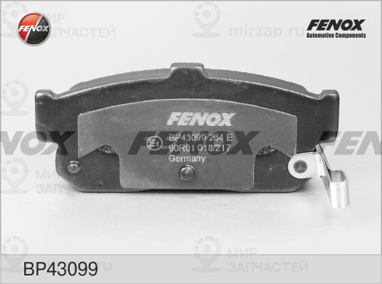 Комплект тормозных колодок, дисковый тормоз FENOX BP43099