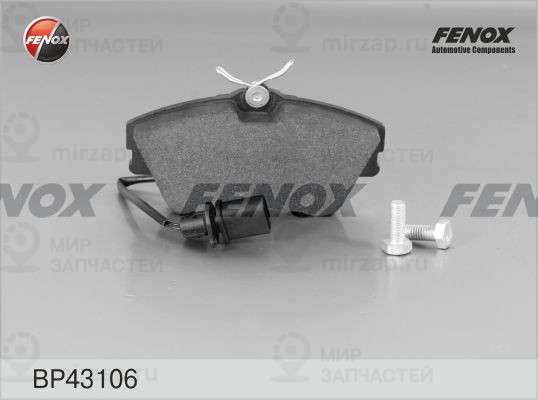 Комплект тормозных колодок, дисковый тормоз FENOX BP43106