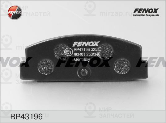 Комплект тормозных колодок, дисковый тормоз FENOX BP43196